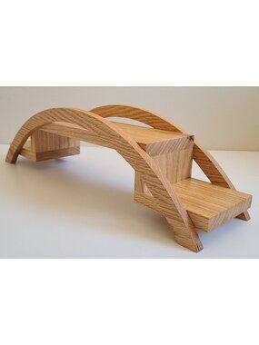 Wooden Centerpiece Wood Rustic Decor For Succulents Plants Herbs Shelf Red Oak